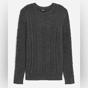 New Express Men's Cable Knit Crew Neck Sweater Size XL